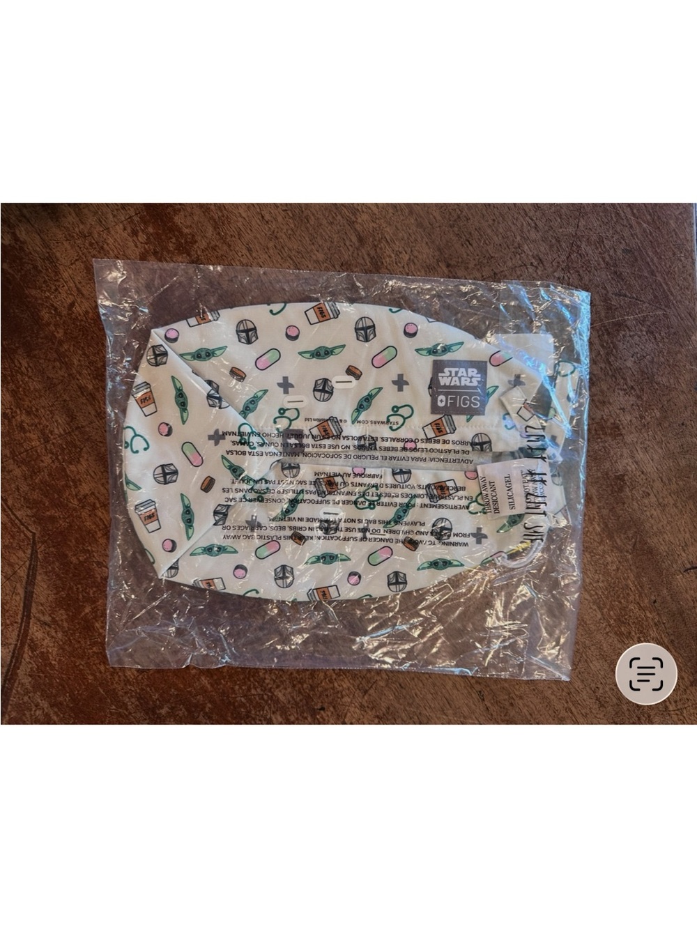 Star Wars x Figs Grogu Snack Scrub Cap Medical Scrub Cap Cream Yoda Mandalorian - Picture 4 of 5